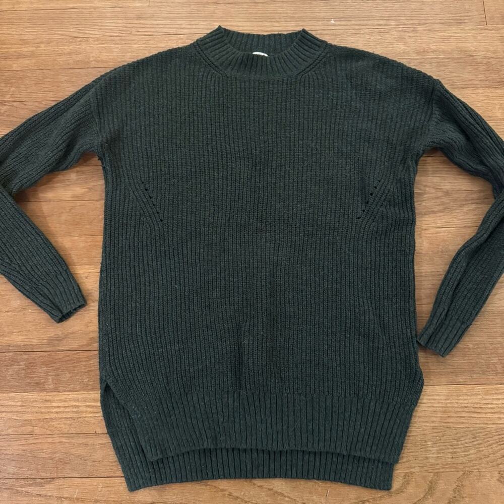 BP green mock neck long sleeve knit sweater shirt top size XS
 b51